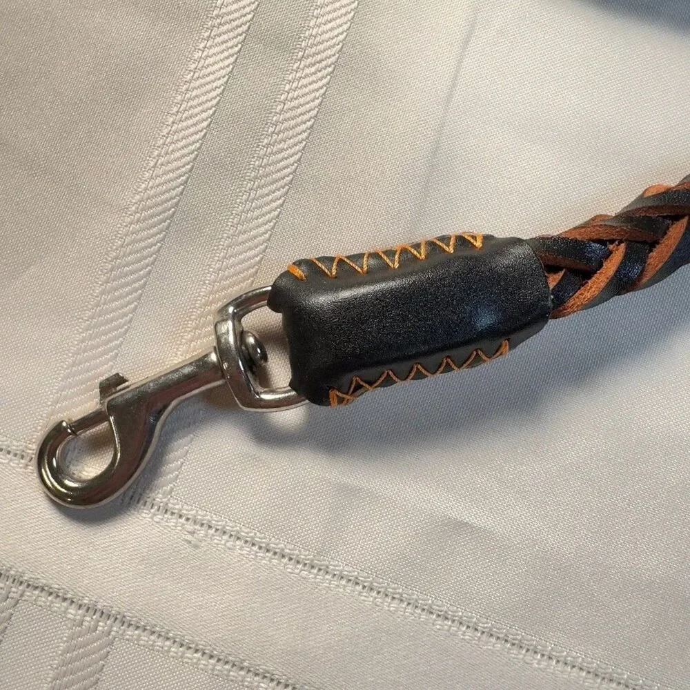 Dog leash Braided  Leather NWOT